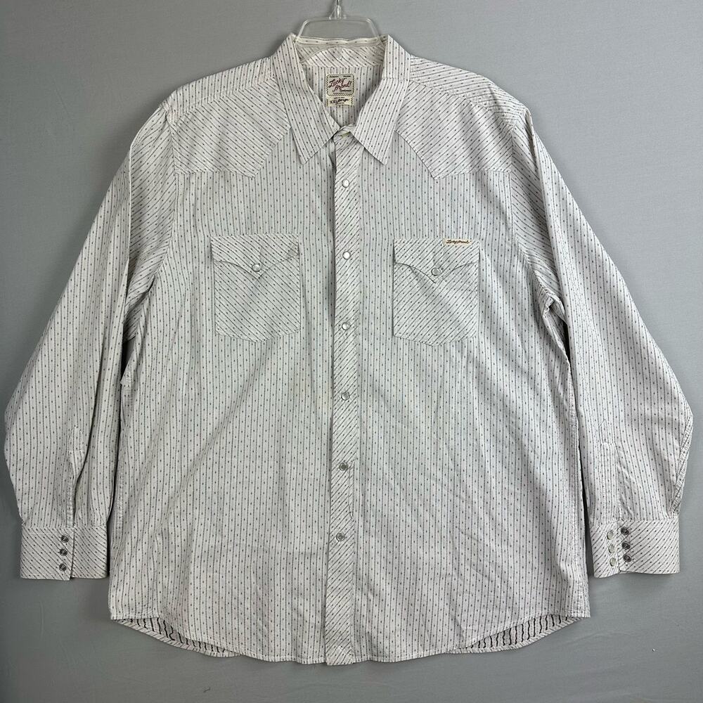 Men’s XXL Lucky Brand Long Sleeve Casual Shirt Pearl Snap Western